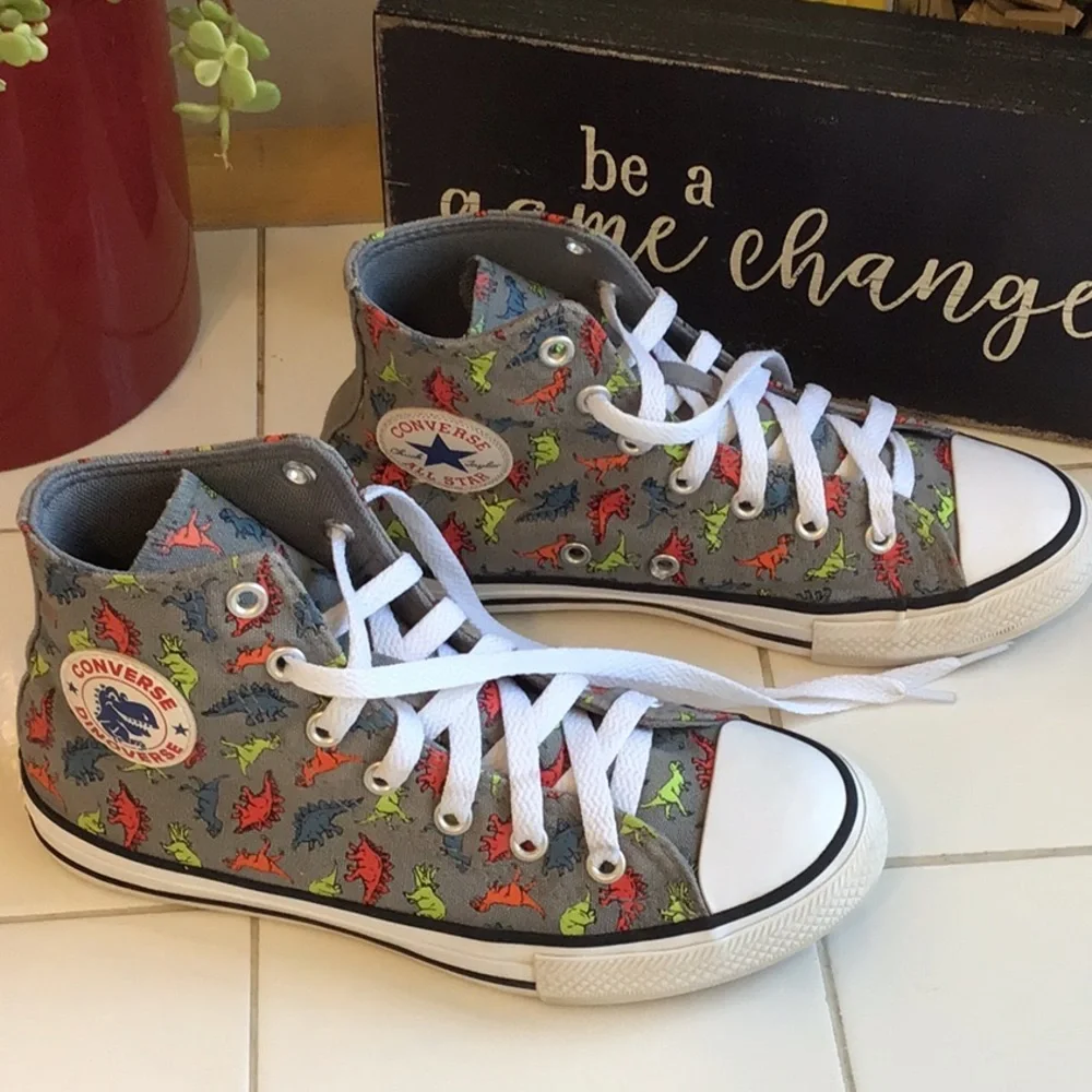 ‘Converse’ Grade School Dinoverse Hi-Top Sneakers